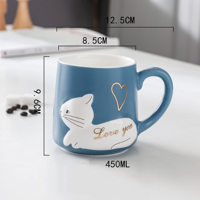 Three-Dimensional Cat Ceramic Mug