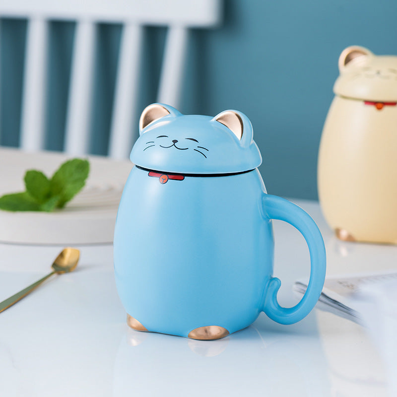 Ceramic Color Glaze  Cartoon Cat  Mug